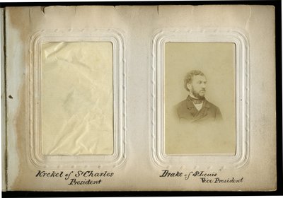 Missouri Constitutional Convention of 1865 Album Page with Charles D. Drake by Unknown